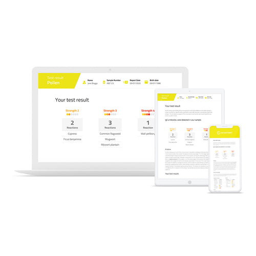 Pollenallergitest Resultatrapport